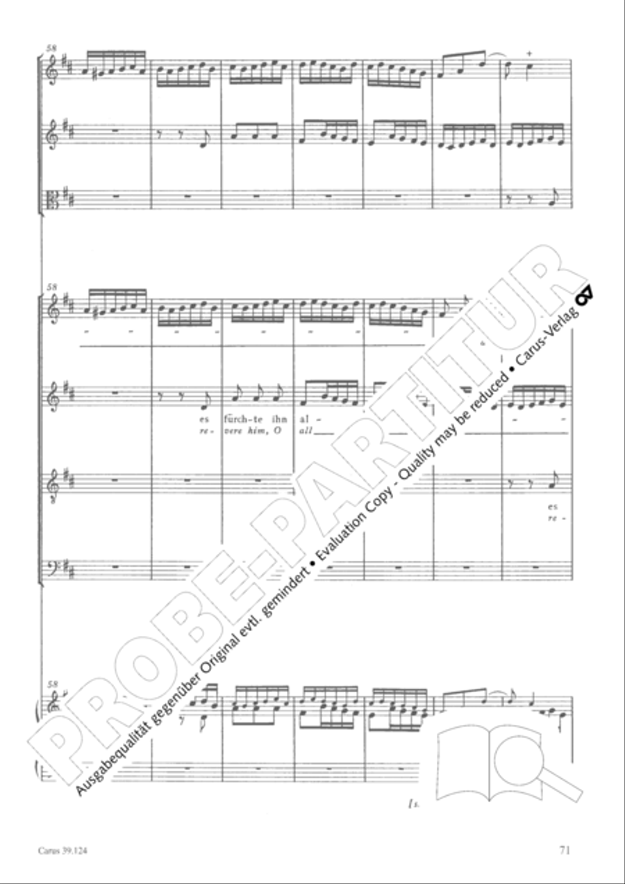 Sing to the Lord a new song (Singet dem Herrn ein neues Lied) 4-Part scores gallery preview page 72