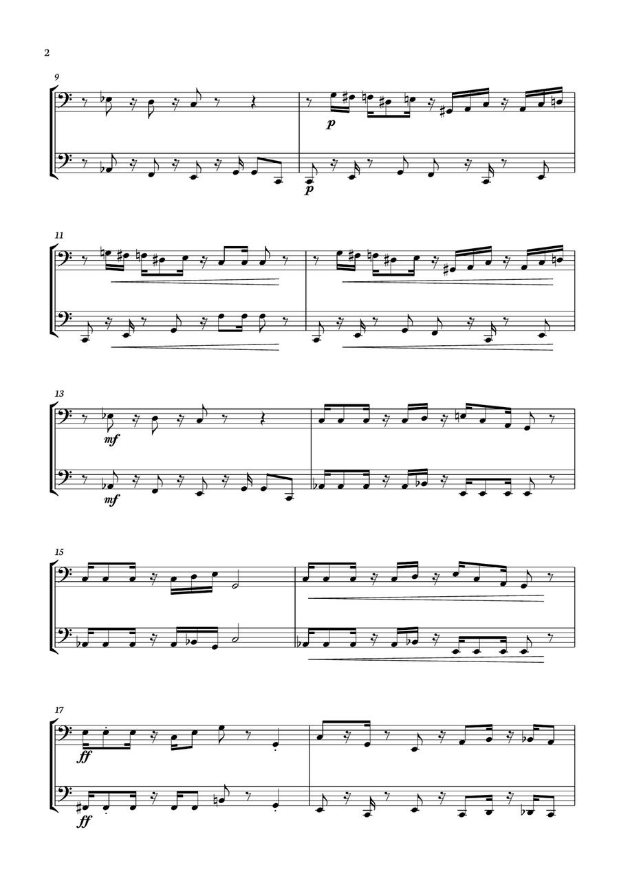 Super Mario Bros. Opus Trombone Duet scores gallery preview page 2