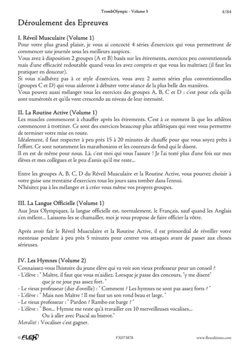 Tuition Book - Method TrombOlympic - French Downloadable Version - Volume 3