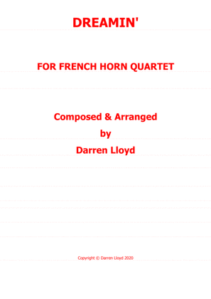 Book cover for Dreamin' - French Horn quartet