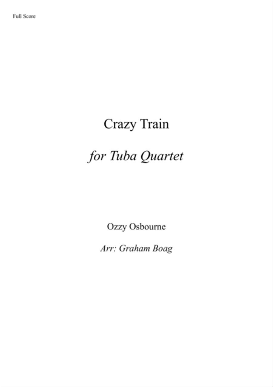 Crazy Train Brass Ensemble scores gallery preview page 1