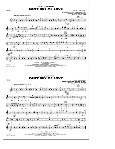 Can't Buy Me Love - F Horn