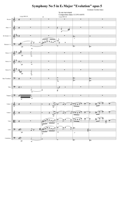 Book cover for Symphony No 5 in E flat Major "Evolution" Opus 5 (in one movement) - Score Only