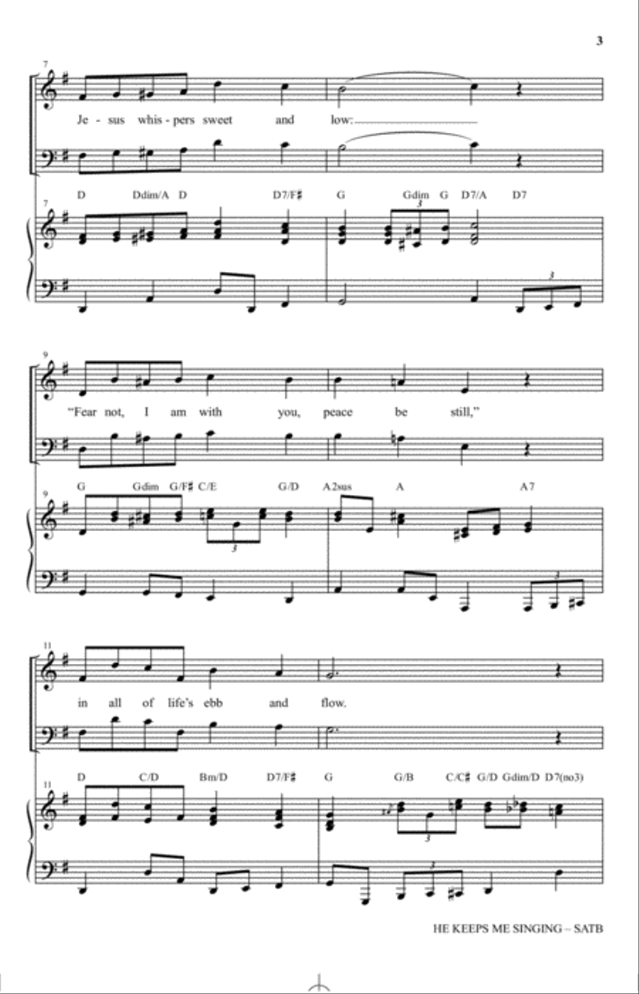 He Keeps Me Singing 4-Part scores gallery preview page 2