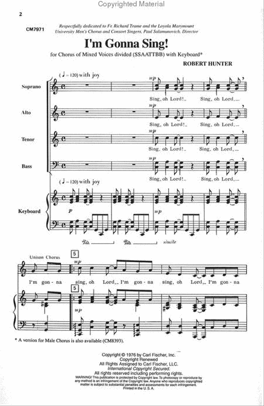 I'm Gonna Sing Choir scores gallery preview page 2