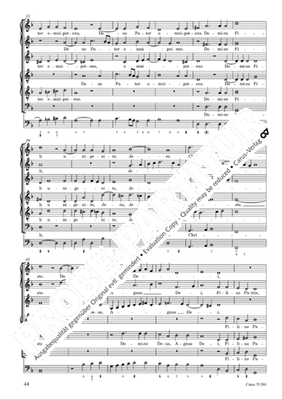 Palestrina: Masses and individual movements Score scores gallery preview page 59