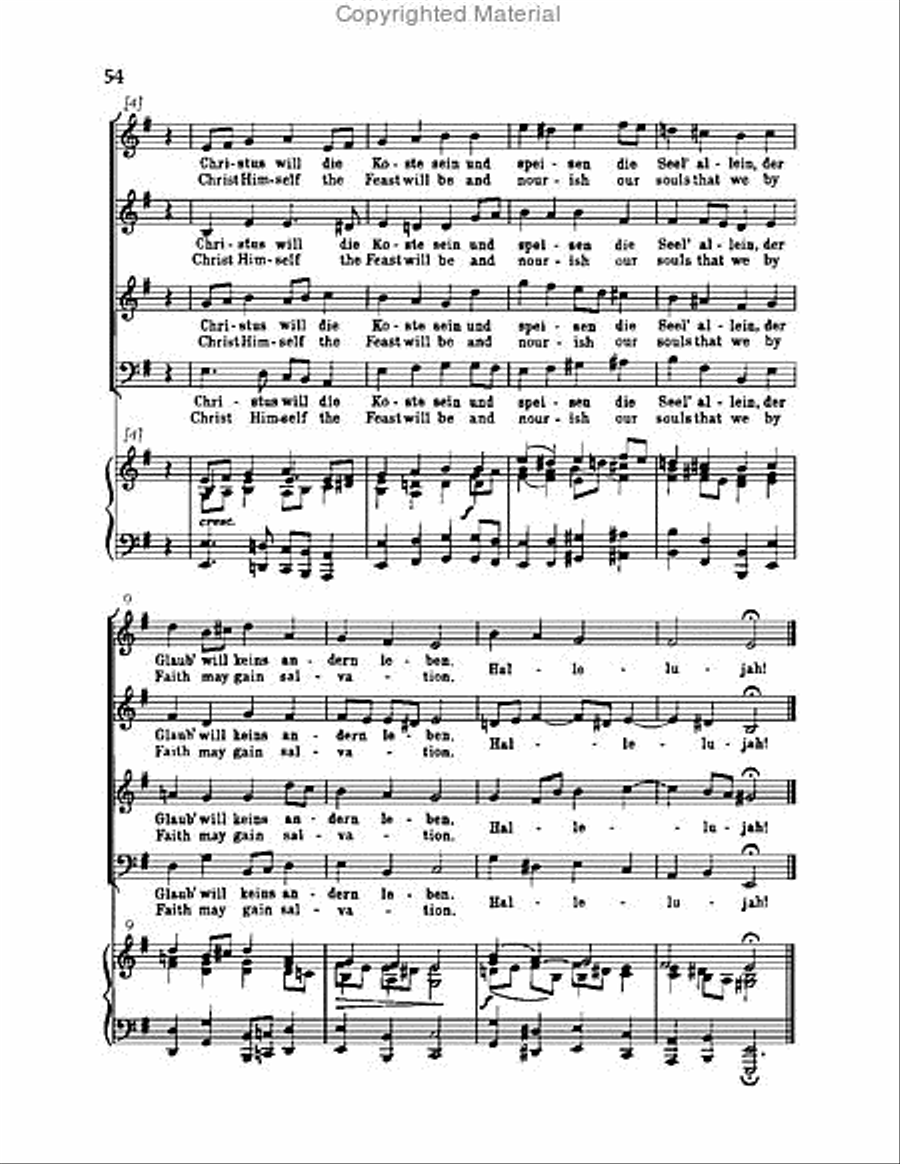 Christ lag in Todsbanden, BWV 4 Choir scores gallery preview page 54