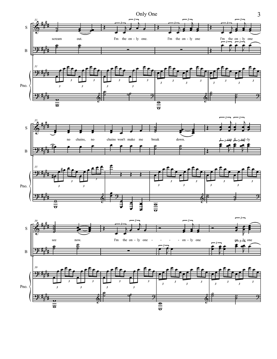 Only One 4-Part scores gallery preview page 3