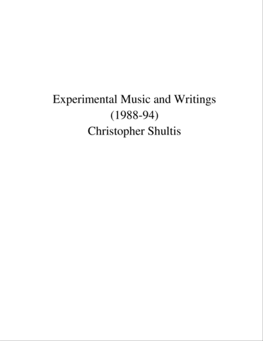 [Shultis] Experimental Music and Writings (1988 - 1994) Percussion Ensemble scores gallery preview page 3