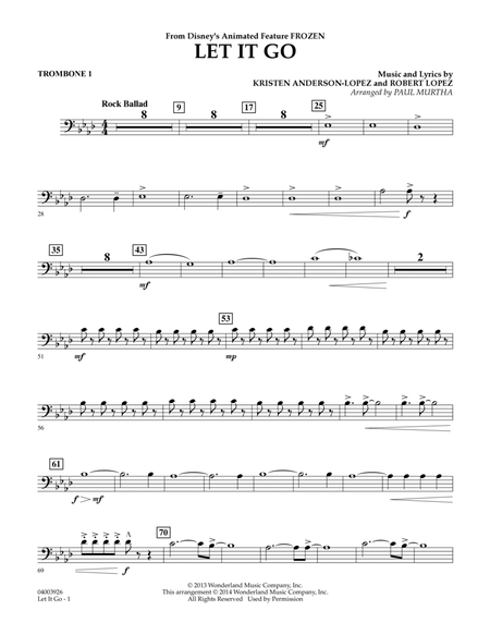 Let It Go - Trombone 1 by Paul Murtha Concert Band - Digital Sheet Music