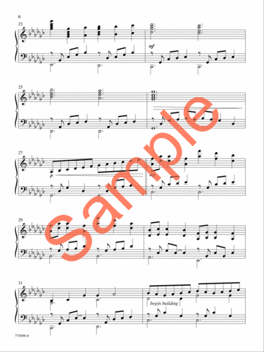 Hiding in Thee Piano Solo scores gallery preview page 6