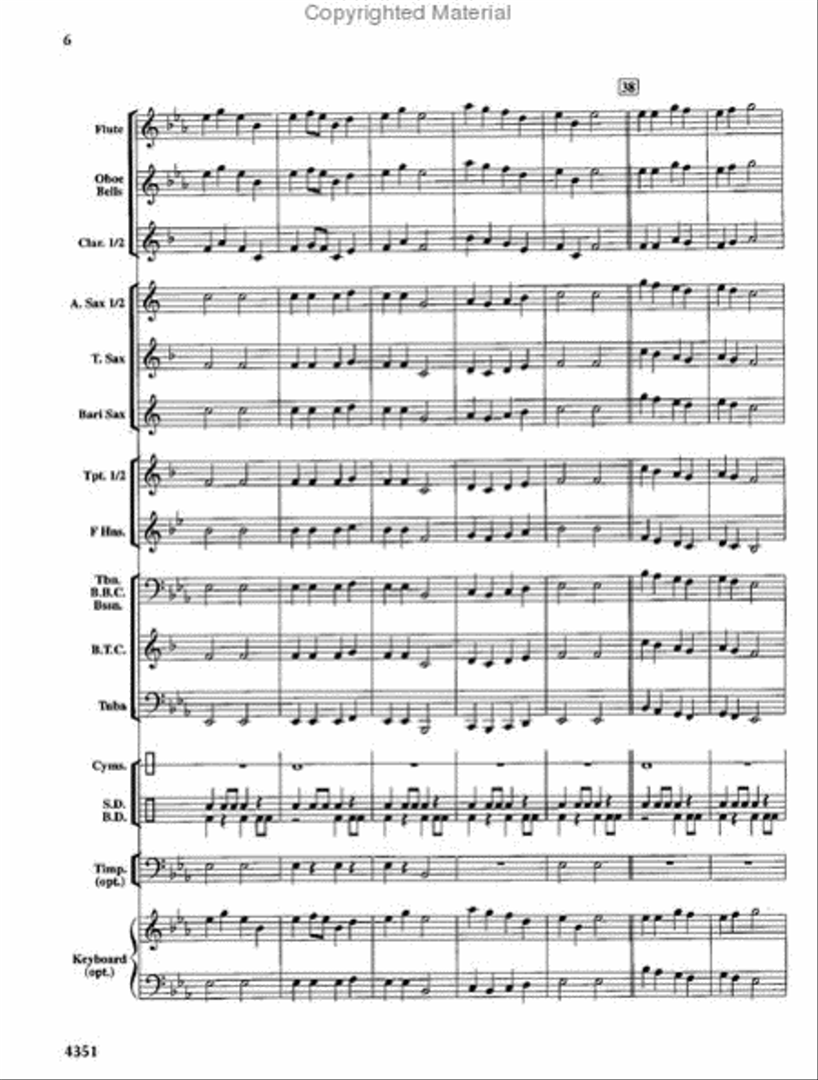 Fanfare on Good King Wenceslas Concert Band scores gallery preview page 7
