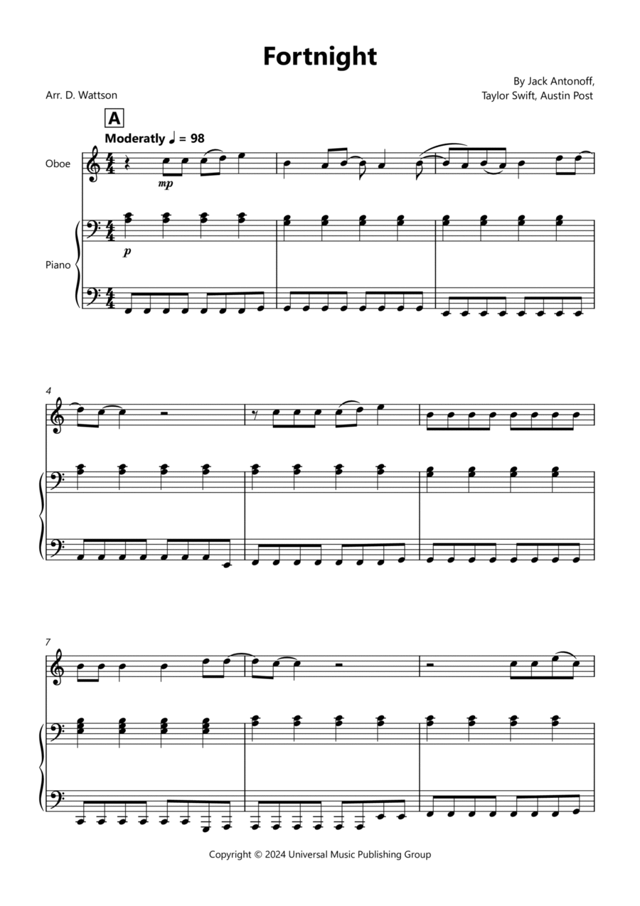 Fortnight Fortnight Piano scores gallery preview page 1