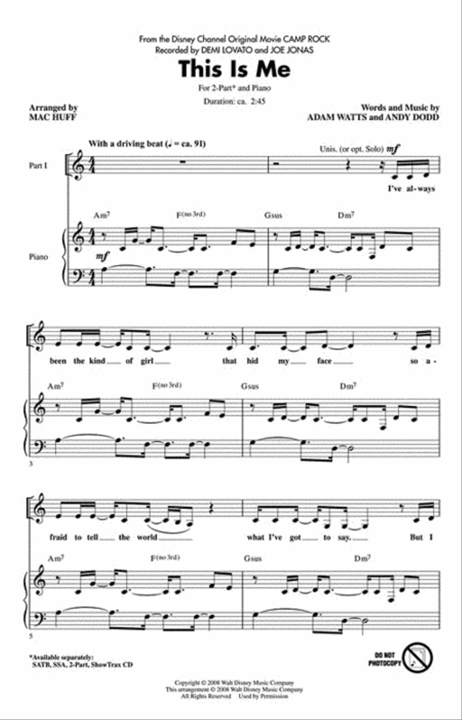 This Is Me 2-Part scores gallery preview page 2