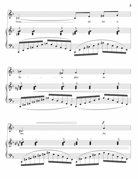 SCHREKER: Wohl fühl' ich, wie das Leben rinnt, Op. 4 no. 3 (transposed to F major)