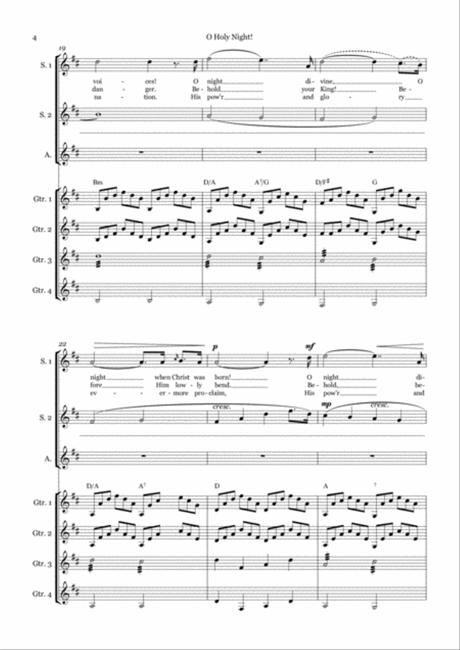 O, Holy Night. O, Holy Night. SSA scores gallery preview page 4