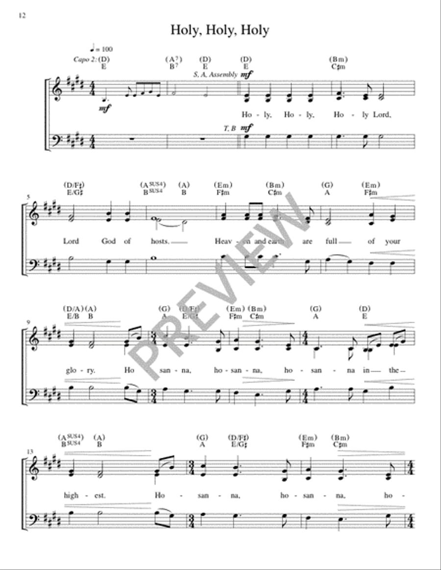 The Glendalough Mass - Guitar edition Guitar scores gallery preview page 13