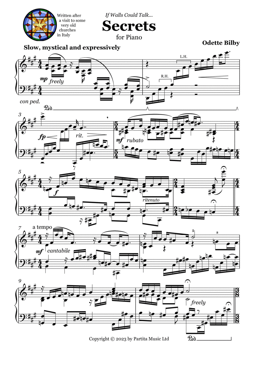 Secrets - If Walls Could Talk (Piano Solo Grade 7) Piano Method scores gallery preview page 1