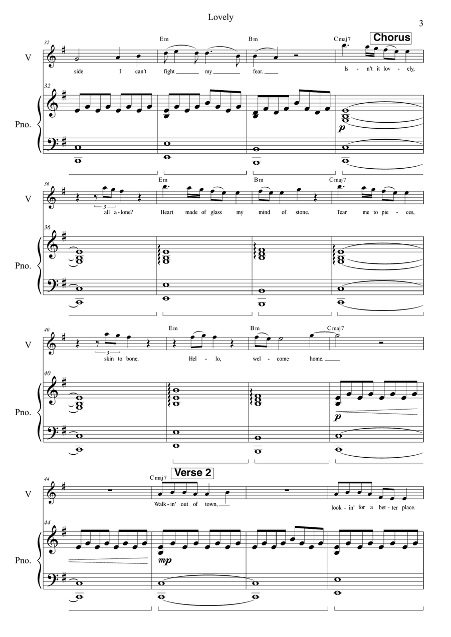 Lovely Piano scores gallery preview page 4