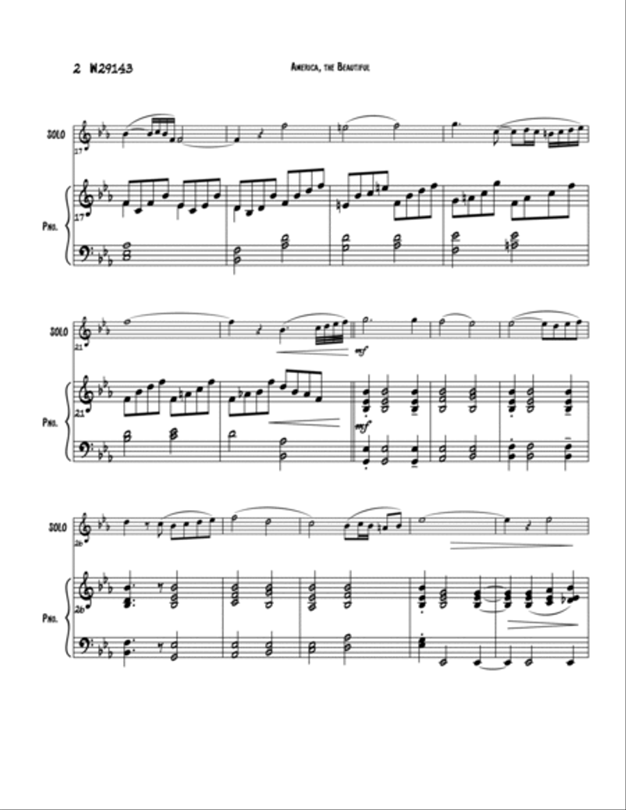 America The Beautiful Cello Solo scores gallery preview page 2