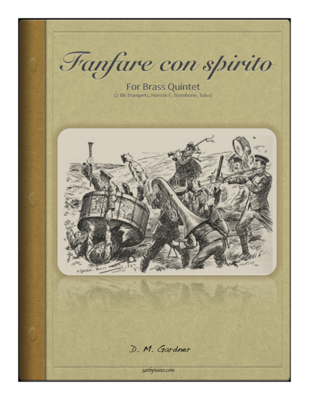 Fanfare con Spirito for Brass Quintet (2 Bb Trpts, Horn in F, Trombone & Tuba) image number null