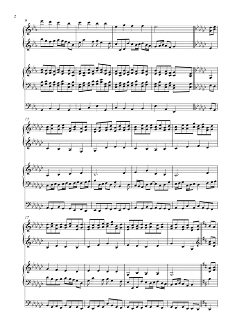 The Advent of Our God, Op. 70 (2019) for organ duet by Vidas Pinkevicius Organ Solo scores gallery preview page 2