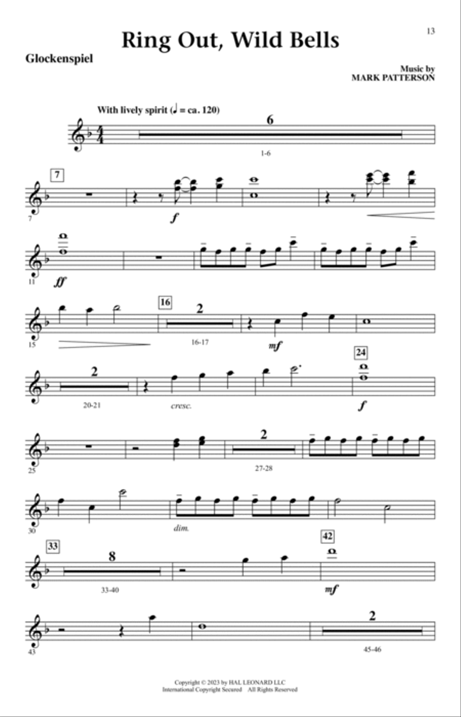 Ring Out, Wild Bells 3-Part scores gallery preview page 12