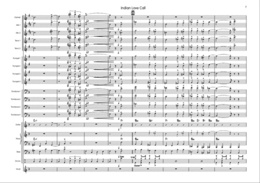 Indian Love Call Big Band scores gallery preview page 8