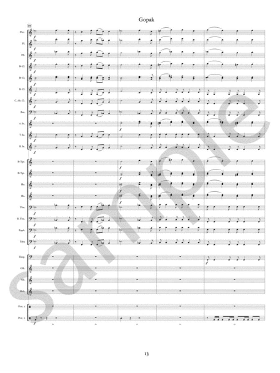 Gopak Concert Band scores gallery preview page 16