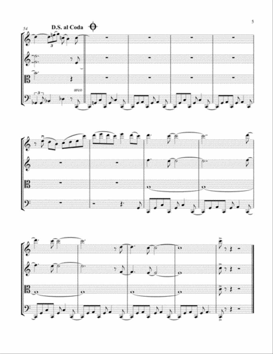 Linus And Lucy String Quartet scores gallery preview page 5