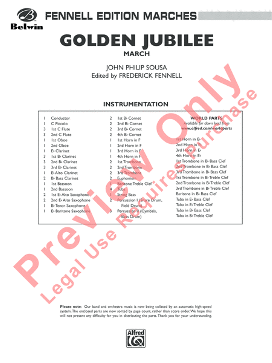 Golden Jubilee Concert Band scores gallery preview page 2