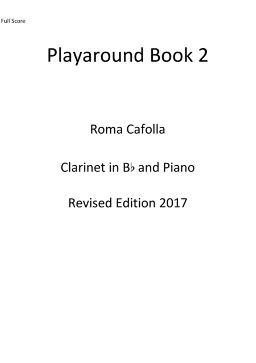 Playaround 2 Playaround 2 Clarinet scores gallery preview page 1