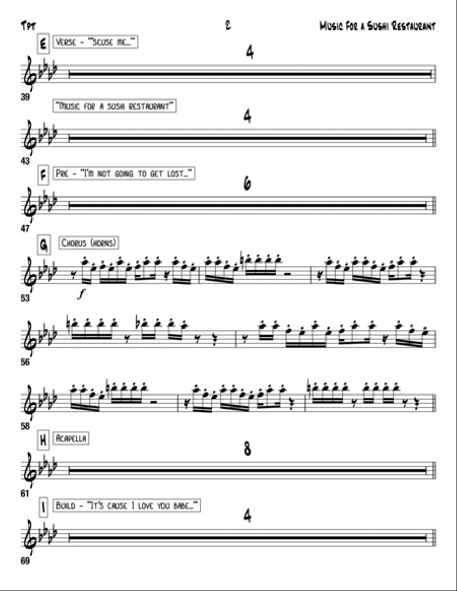 Music For A Sushi Restaurant Voice scores gallery preview page 2