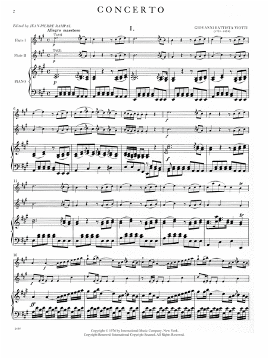 Concerto In A Major Flute Duet scores gallery preview page 2