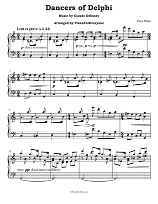 Dancers of Delphi - Debussy (Easy Piano)