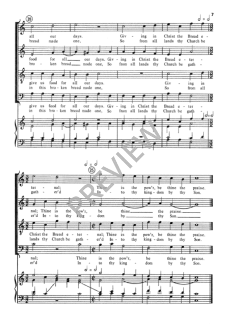 Rendez à Dieu / Father We Thank Thee 4-Part scores gallery preview page 8