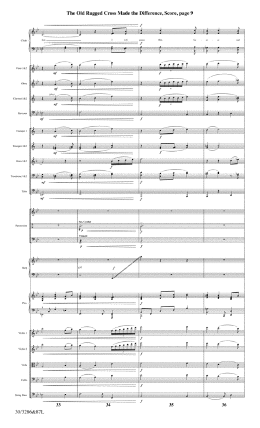 The Old Rugged Cross Made the Difference - Orchestral Score and Parts Choir scores gallery preview page 12