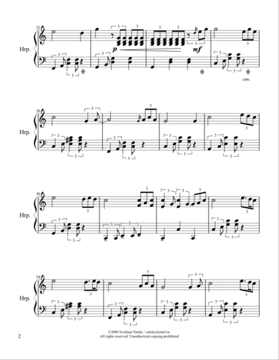 Amazing Grace Harp scores gallery preview page 2