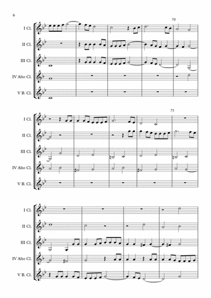 Madrigal Ahi dolente partita (Claudio Monteverdi) Clarinet Choir arr. Adrian Wagner image number null
