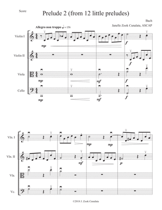Prelude II for string orchestra/quartet