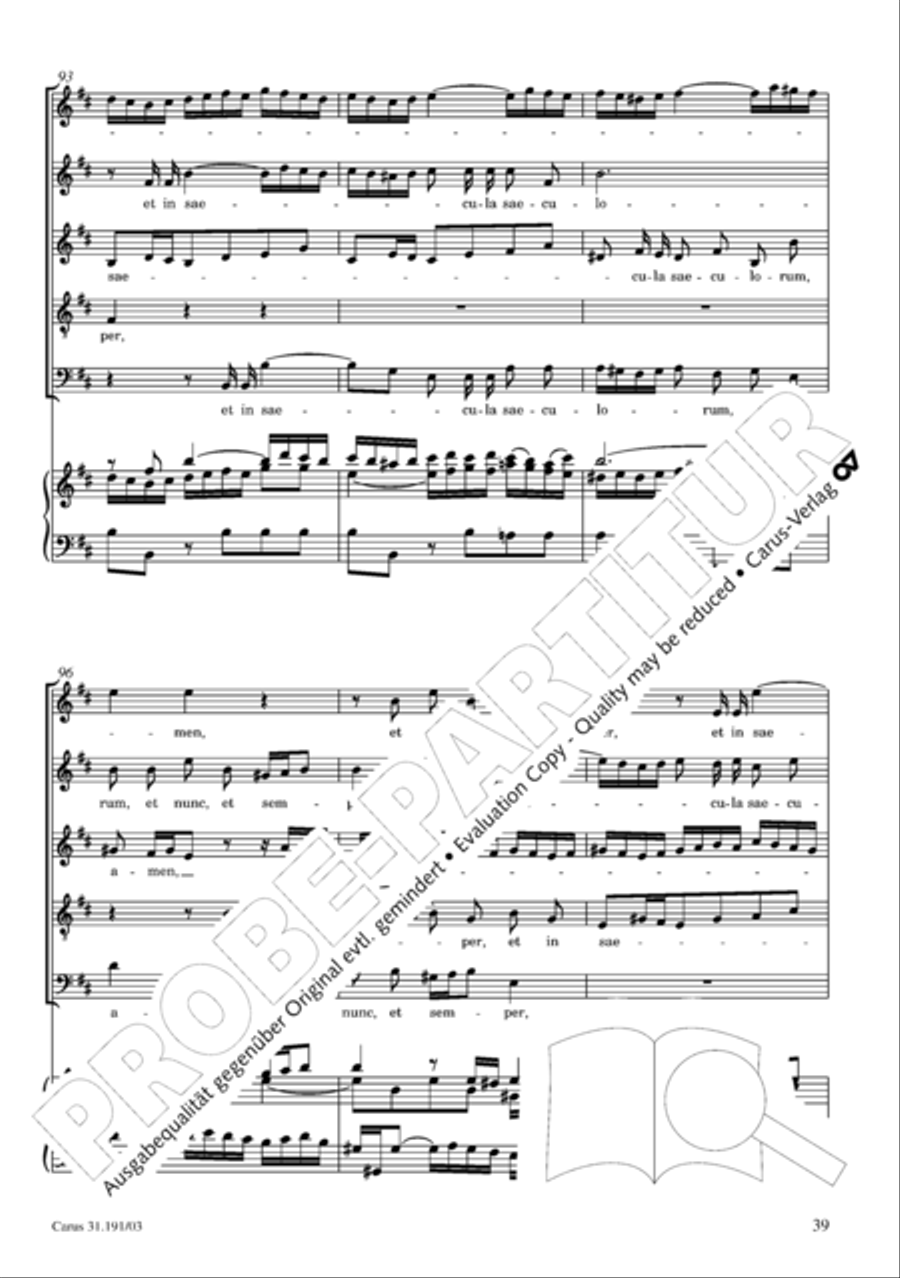 Gloria in excelsis Deo SSATB scores gallery preview page 40