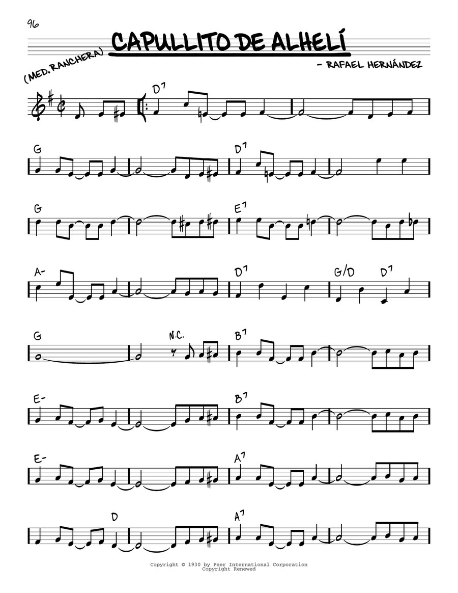 Capullito de Alheli Capullito de Alheli Piano scores gallery preview page 1