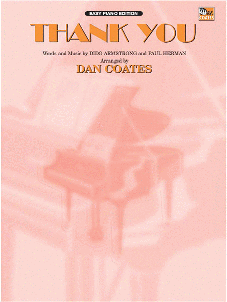 Dido: Thank You - Easy Piano