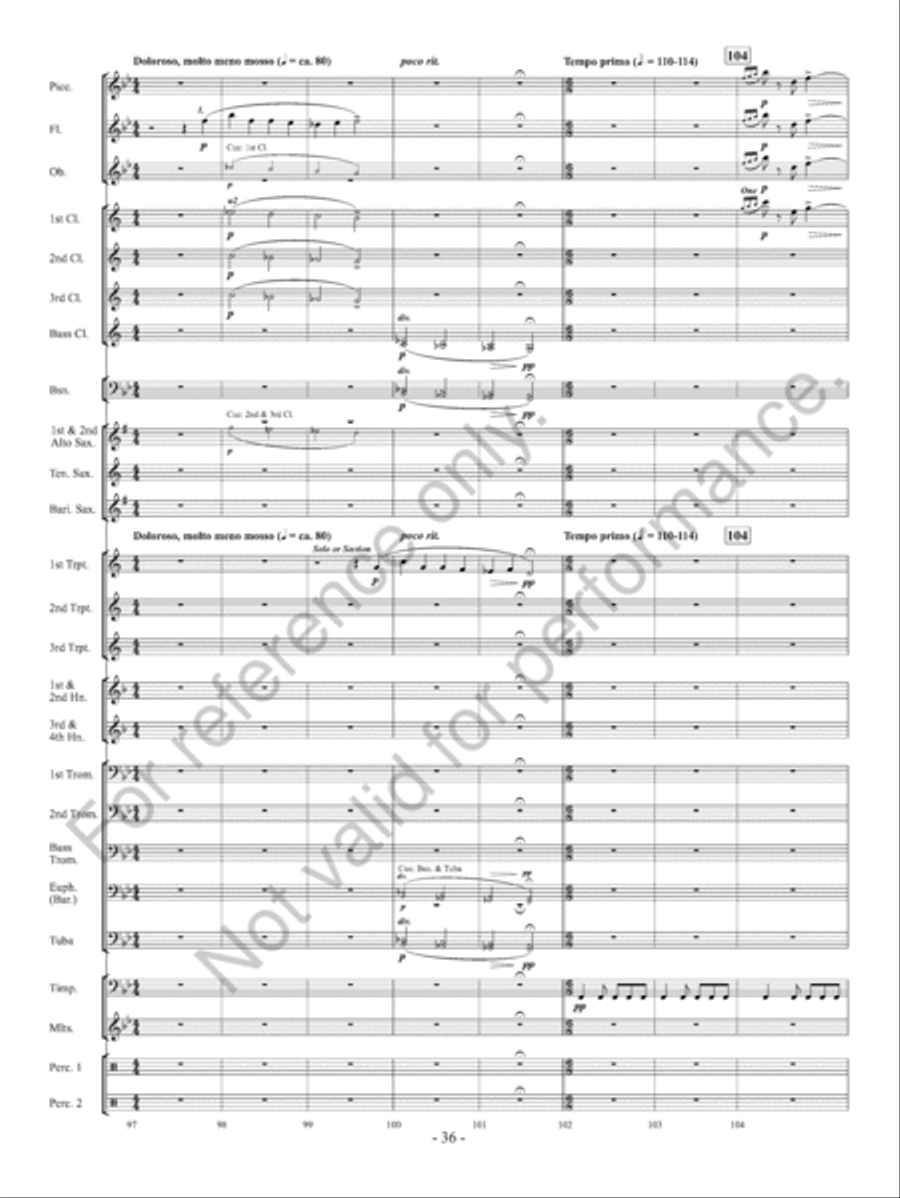 Yorkshire Folk Song Suite Concert Band scores gallery preview page 37