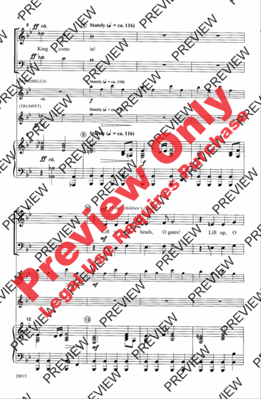 Let the King Come In! Let the King Come In! 4-Part scores gallery preview page 4