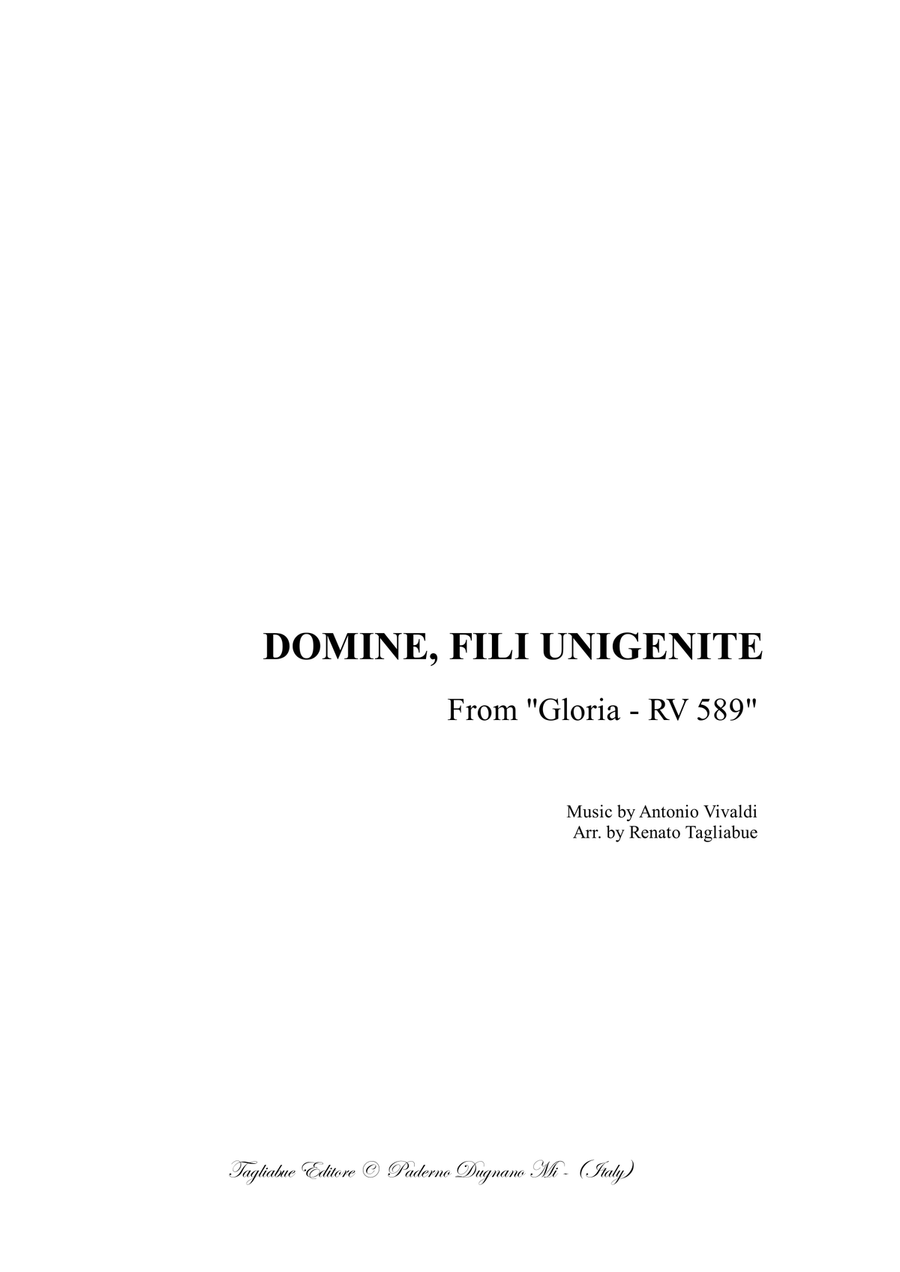 DOMINE FILI UNIGENITE - From "Gloria - RV 589 - Vivaldi" - Arr. for SATB Choir and Organ image number null