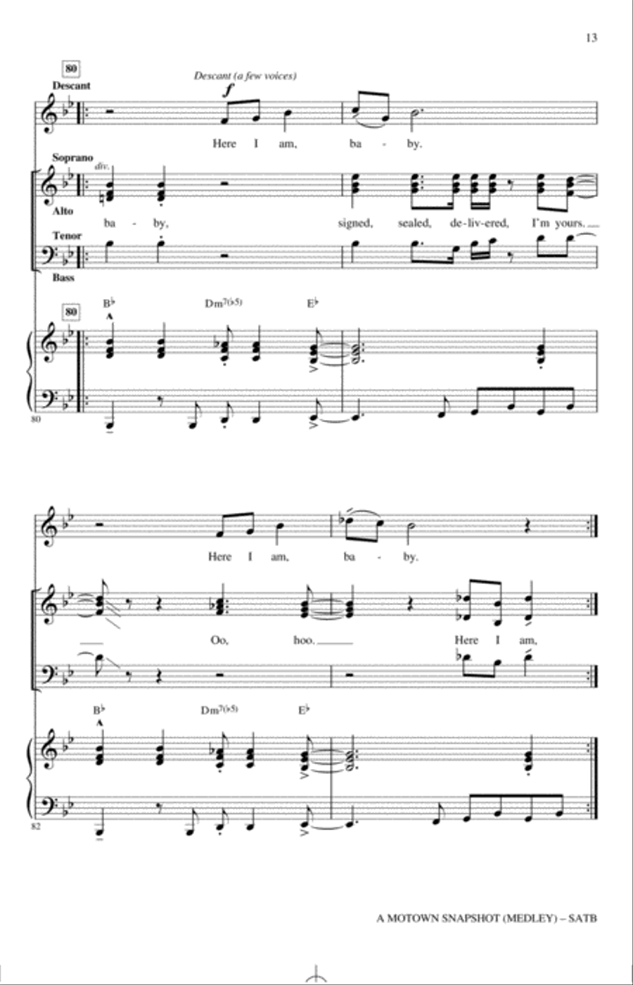 A Motown Snapshot (Medley) 4-Part scores gallery preview page 12