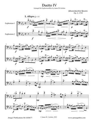 Quantz: Duetto Op. 2 No. 4 for Euphonium Duo