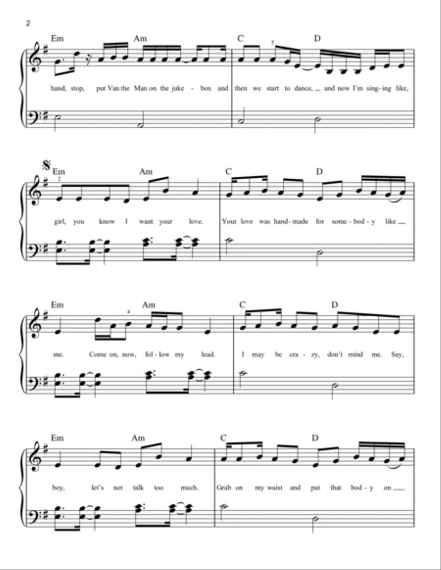 Shape Of You Easy Piano scores gallery preview page 2