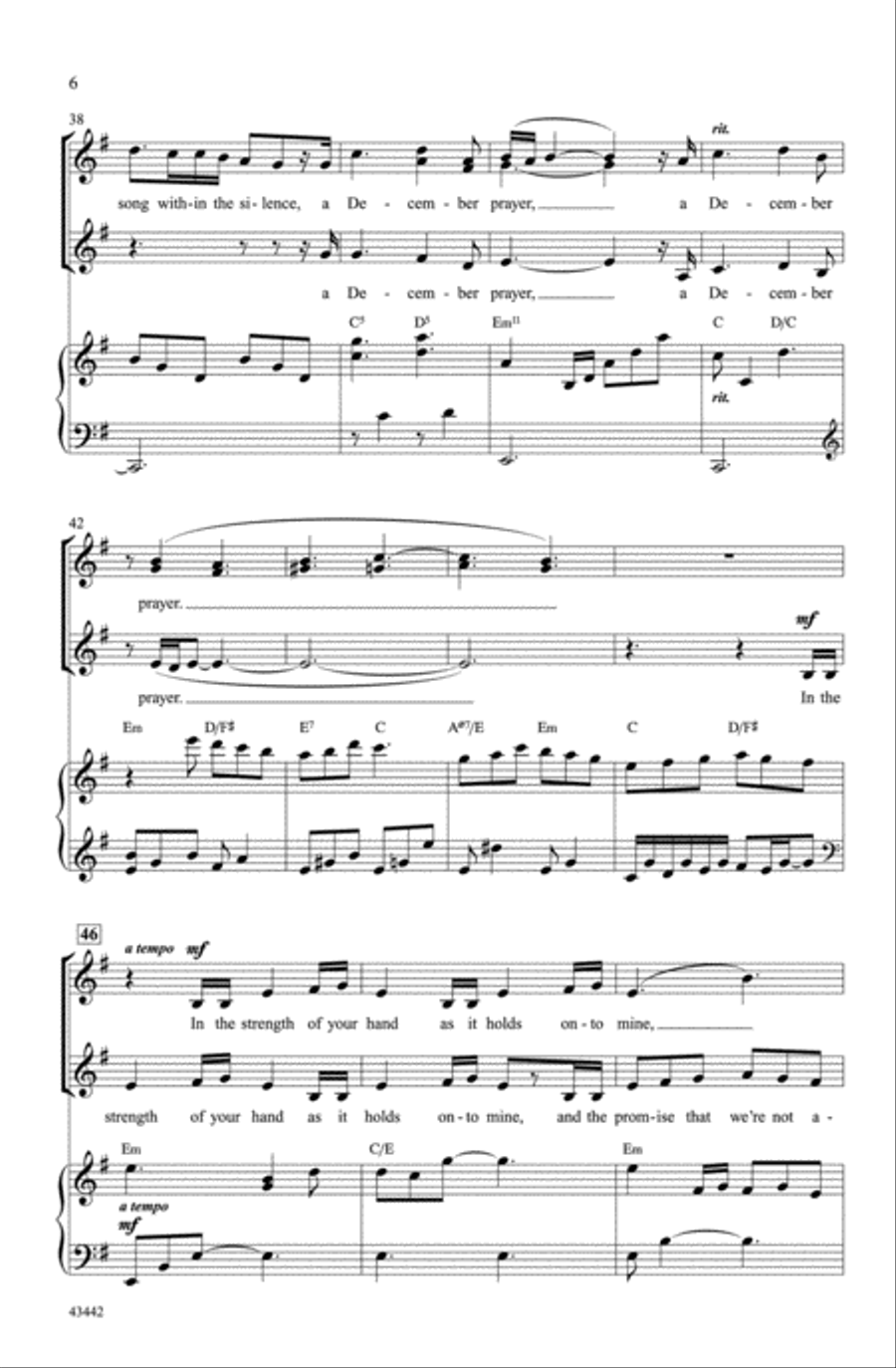 December Prayer December Prayer Choir scores gallery preview page 5